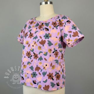 Baumwollstoff Flowers lavender by JENNIFER BOURON ORGANIC