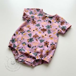 Baumwollstoff Flowers lavender by JENNIFER BOURON ORGANIC