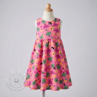 Baumwollstoff Flowers pink by JENNIFER BOURON ORGANIC