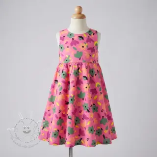 Baumwollstoff Flowers pink by JENNIFER BOURON ORGANIC