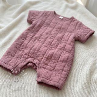 Double gauze/musselin STEPPED Cherries mauve