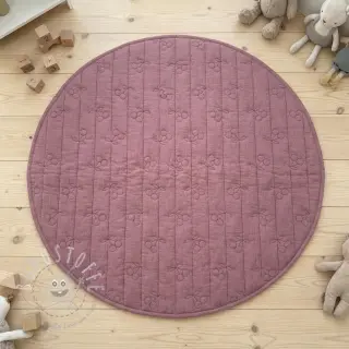 Double gauze/musselin STEPPED Cherries mauve