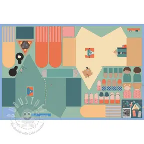 Baumwollstoff Lets go camping PANEL digital print