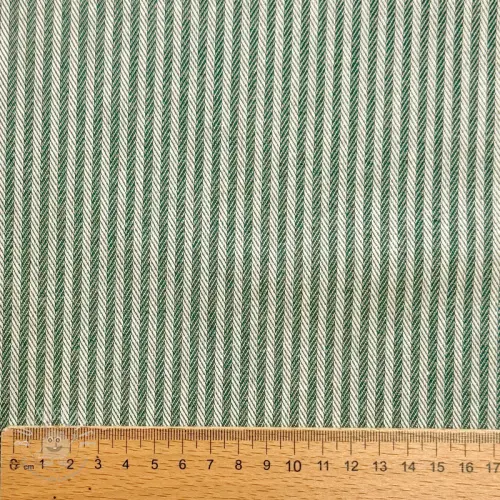 Dekostoff DOBBY Colored stripe army green