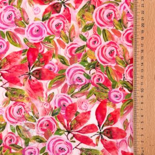 Viskosestoff RAYON POPLIN Printed Rosie design A