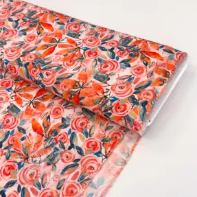 Viskosestoff RAYON POPLIN Printed Rosie design B