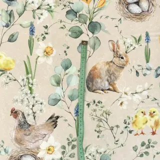 Dekostoff Happy spring scene digital print