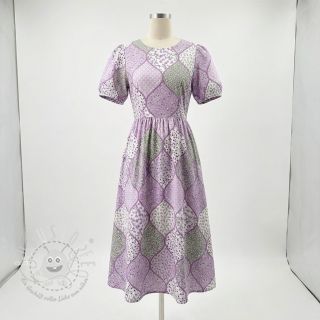 Baumwollstoff Flowers patchwork lilac