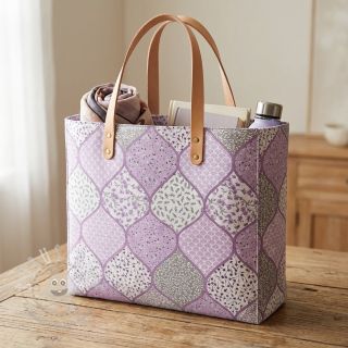 Baumwollstoff Flowers patchwork lilac