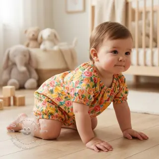 Viskosestoff RAYON POPLIN Printed Rosie design C