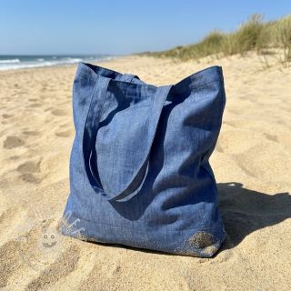 Baumwollstoff JEANS Chambre dark jeans