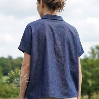 Baumwollstoff JEANS Chambre dark blue