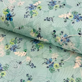Baumwollstoff mit Beimischung Burny lovely green