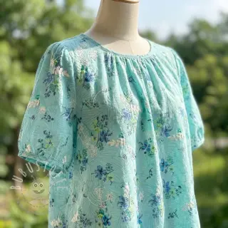 Baumwollstoff mit Beimischung Burny lovely green