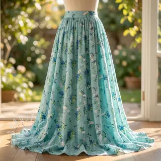 Baumwollstoff mit Beimischung Burny lovely green