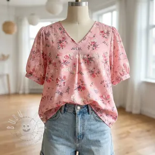 Baumwollstoff mit Beimischung Burny lovely pink