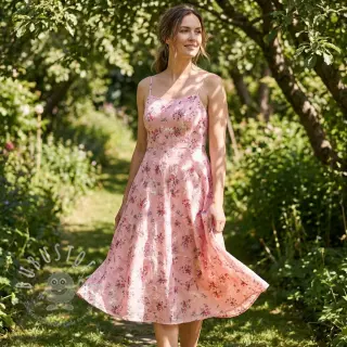 Baumwollstoff mit Beimischung Burny lovely pink