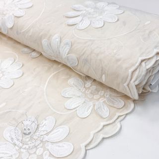 Baumwollstoff EMBROIDERY Bellagio cream