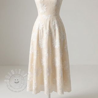 Baumwollstoff EMBROIDERY Bellagio cream