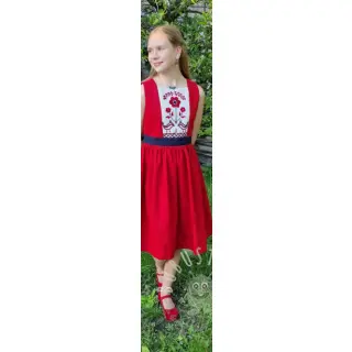 Leinenstoff gewaschen dark red