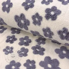 Mantelstoff TEDDY Flower power lavender