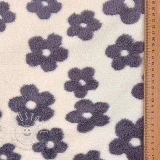 Mantelstoff TEDDY Flower power lavender