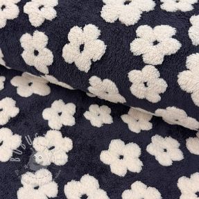 Mantelstoff TEDDY Flower power off white