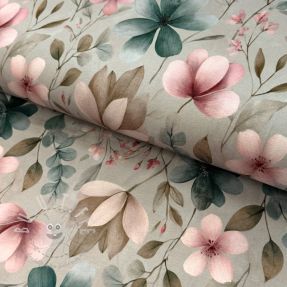 Jersey VISCOSE LYCRA HEAVY Classic flowers design C