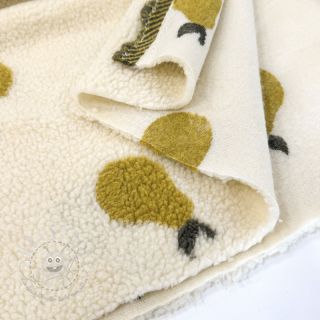 Mantelstoff TEDDY JACQUARD Pears old lime