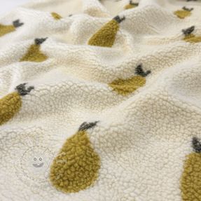 Mantelstoff TEDDY JACQUARD Pears old lime
