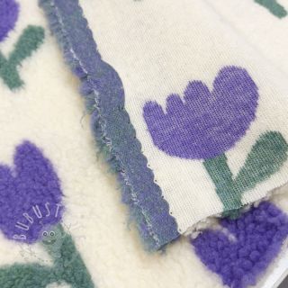 Mantelstoff TEDDY JACQUARD Tulips off white