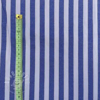 Baumwollstoff YARN DYED BIG Stripes blue