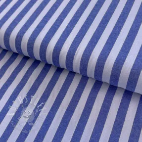 Baumwollstoff YARN DYED BIG Stripes blue
