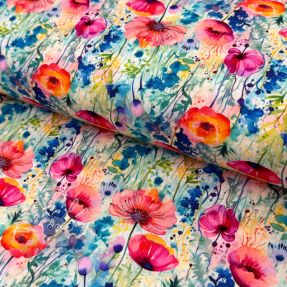 Viskosestoff leinen Bright and bold design C