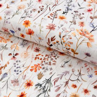 Viskosestoff leinen Flower sea design B