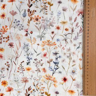 Viskosestoff leinen Flower sea design B