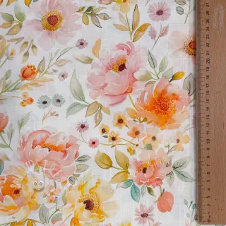 Viskosestoff leinen Floral design A