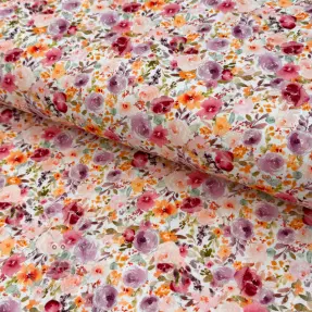 Viskosestoff leinen Floral design C