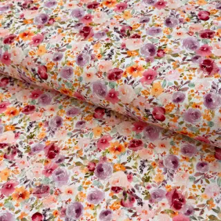 Viskosestoff leinen Floral design C