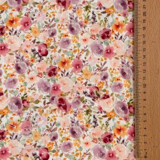 Viskosestoff leinen Floral design C