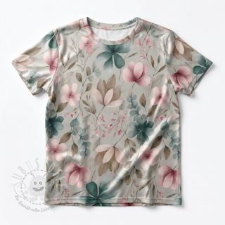 Jersey VISCOSE LYCRA HEAVY Classic flowers design C