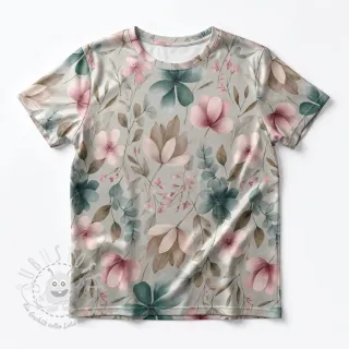 Jersey VISCOSE LYCRA HEAVY Classic flowers design C