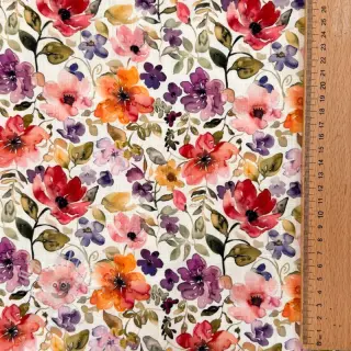 Viskosestoff leinen Floral design B
