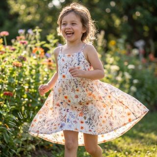 Viskosestoff leinen Flower sea design B