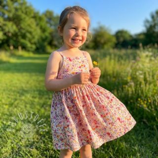 Viskosestoff leinen Floral design C