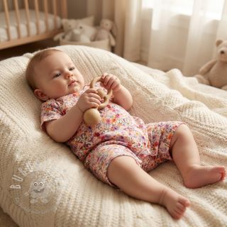 Viskosestoff leinen Floral design C