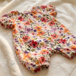 Viskosestoff leinen Floral design B