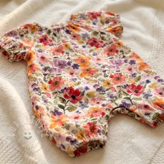 Viskosestoff leinen Floral design B