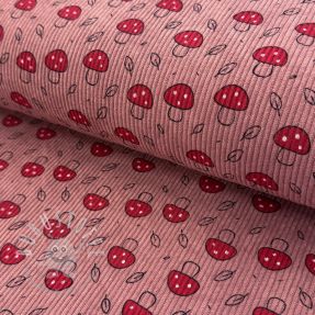 Cord STRETCH Little mushrooms old pink