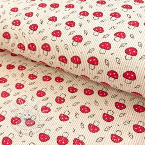 Cord STRETCH Little mushrooms light sand